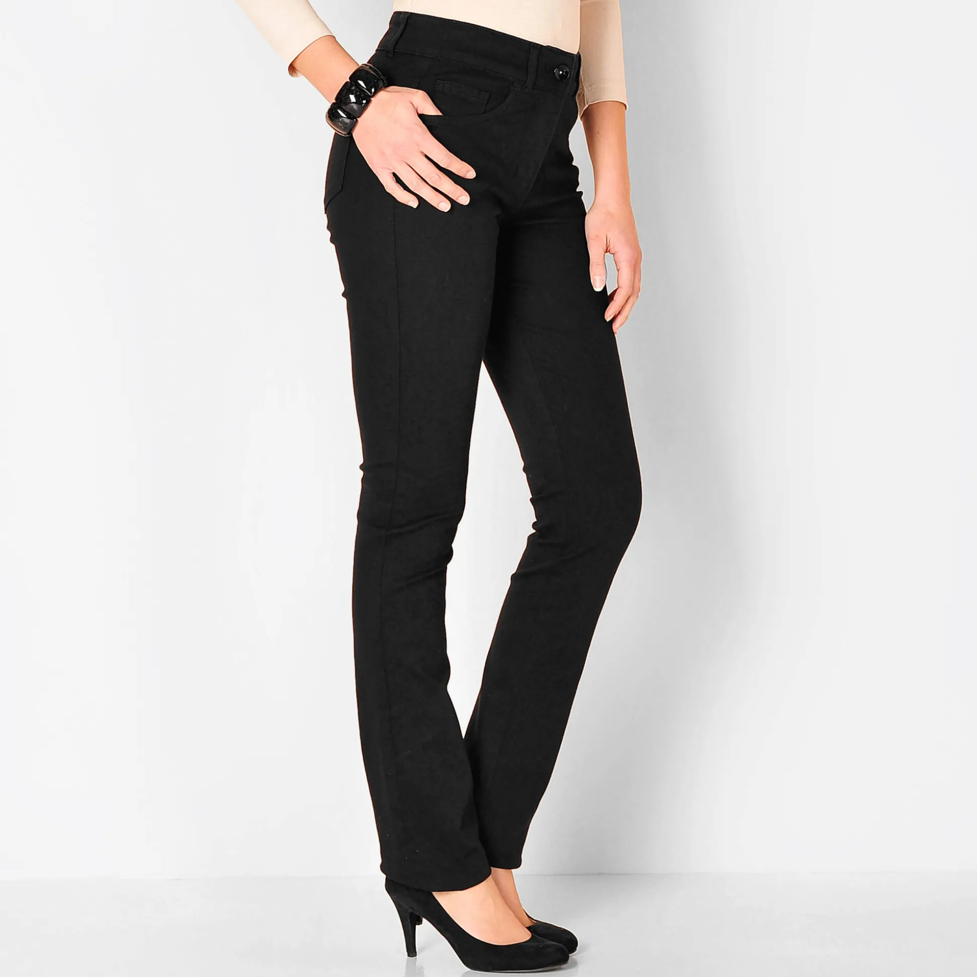 Afslankende broek, binnenpijplengte 78 cm
