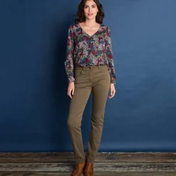 Afslankende broek, binnenpijplengte 78 cm