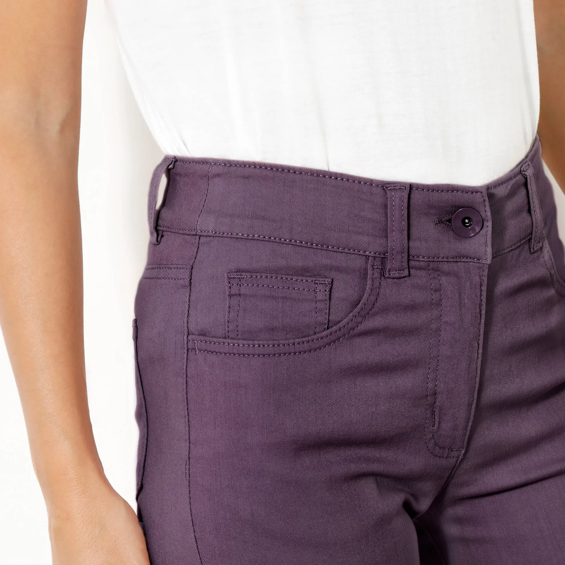 Afslankende broek, binnenpijplengte 78 cm