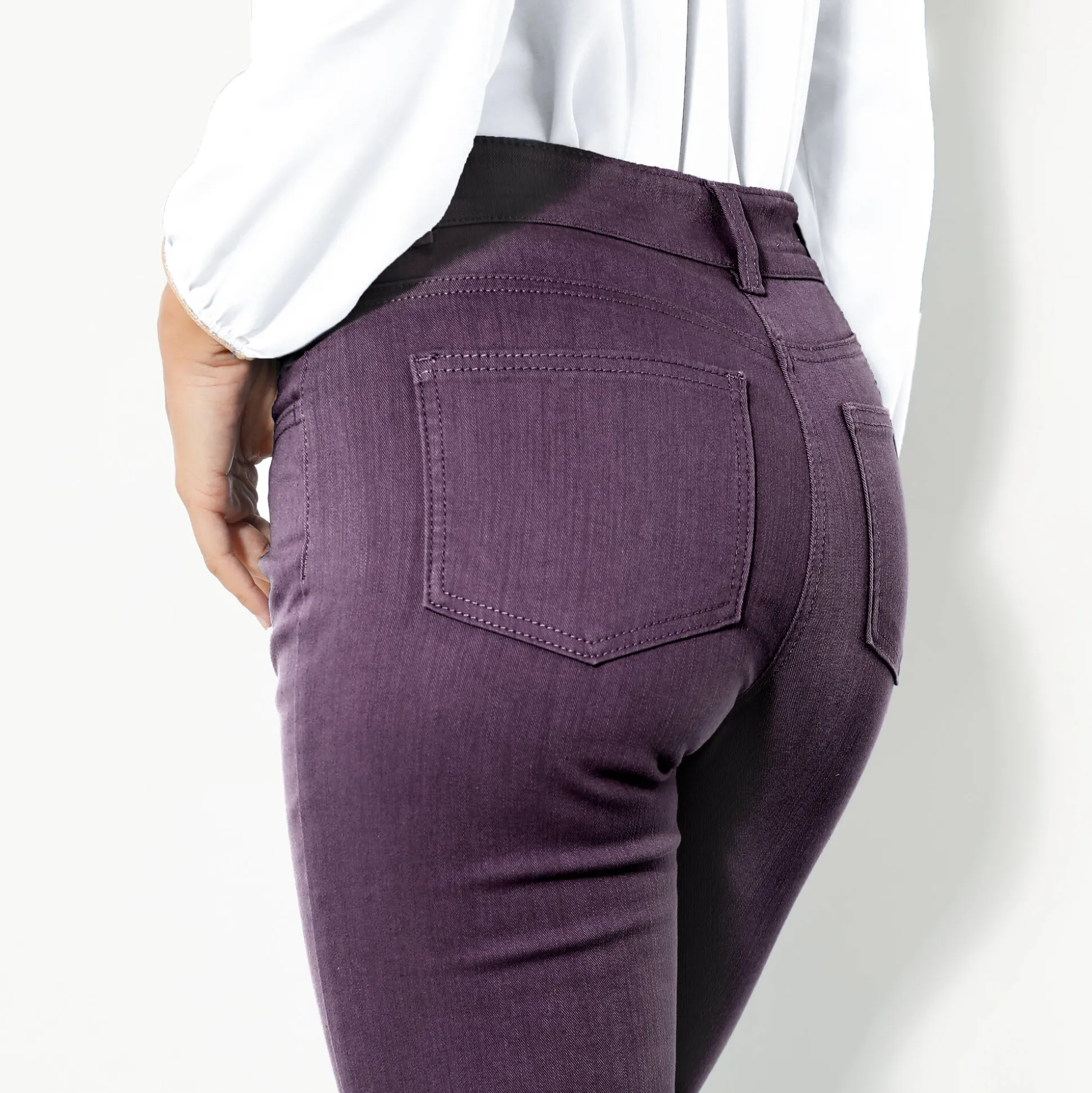 Afslankende broek, binnenpijplengte 78 cm