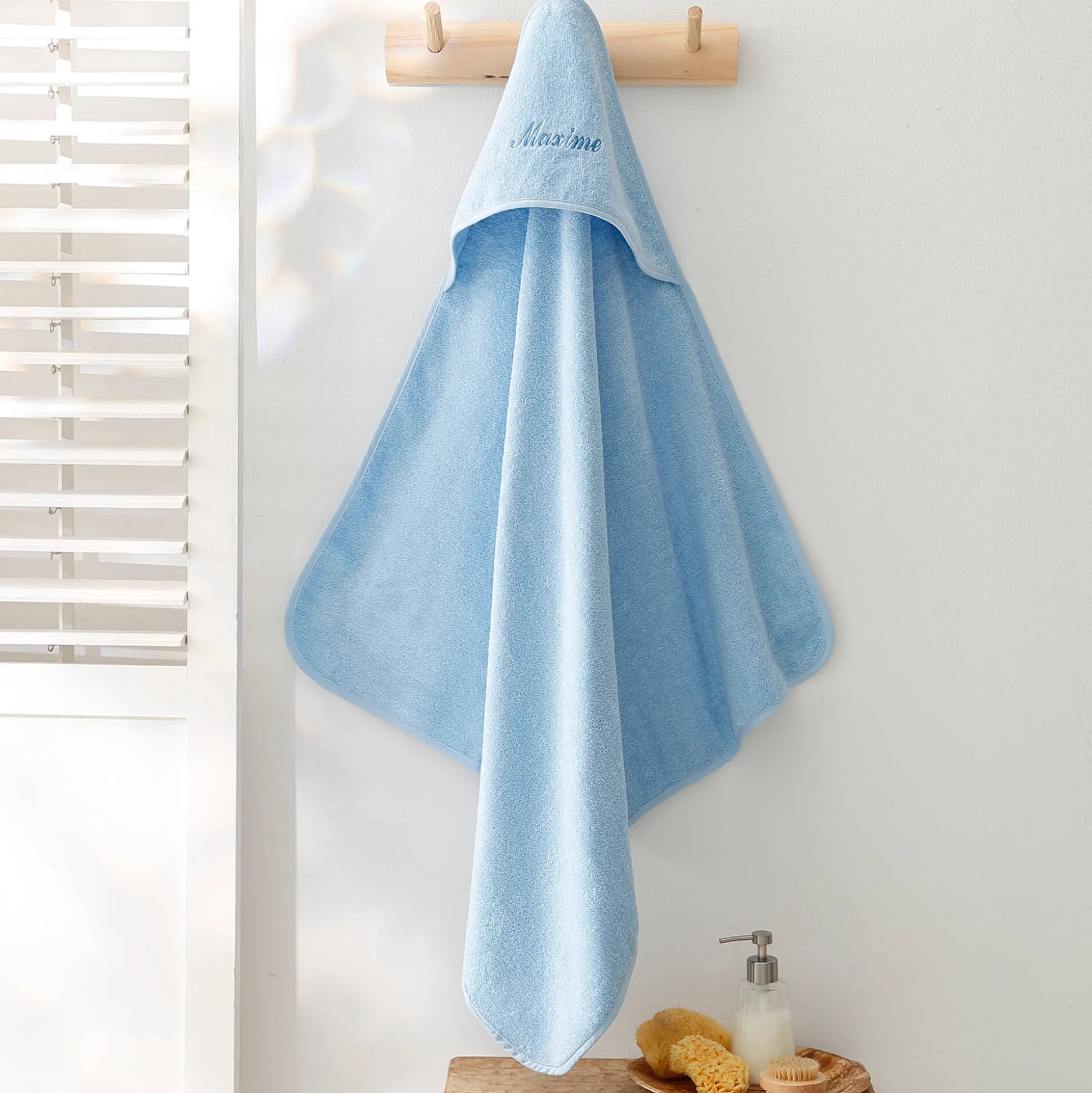Badcape voor baby, personaliseerbaar