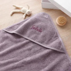 Badcape voor baby, personaliseerbaar