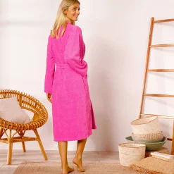Badjas in lusjesbadstof met sjaalkraag, unisex volwassenen
