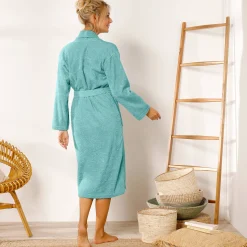 Badjas in lusjesbadstof met sjaalkraag, unisex volwassenen