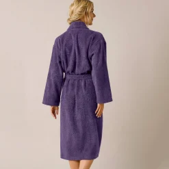 Badjas in lusjesbadstof met sjaalkraag, unisex volwassenen