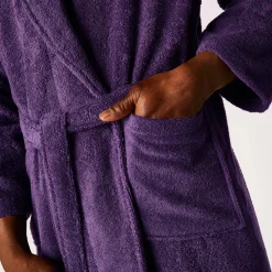 Badjas in lusjesbadstof met sjaalkraag, unisex volwassenen