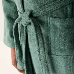 Badjas in lusjesbadstof met sjaalkraag, unisex volwassenen