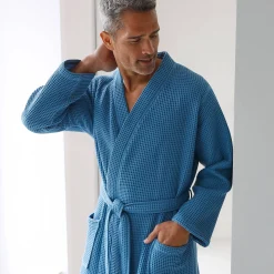 Badjas, unisex volwassenen, honingraattricot 230 g/m2