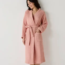 Badjas, unisex volwassenen, honingraattricot 230 g/m2