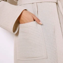 Badjas, unisex volwassenen, honingraattricot 230 g/m2
