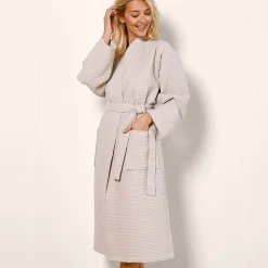 Badjas, unisex volwassenen, honingraattricot 230 g/m2
