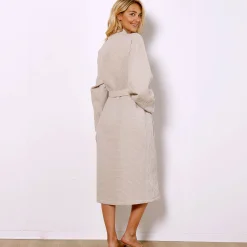 Badjas, unisex volwassenen, honingraattricot 230 g/m2