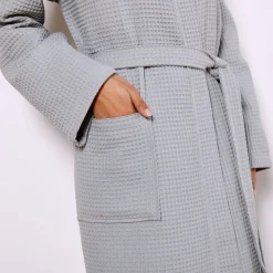 Badjas, unisex volwassenen, honingraattricot 230 g/m2