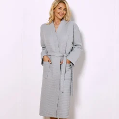 Badjas, unisex volwassenen, honingraattricot 230 g/m2