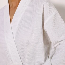 Badjas, unisex volwassenen, honingraattricot 230 g/m2