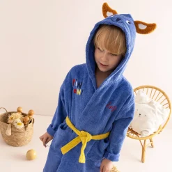 Badjas voor kinderen, personaliseerbaar, Pin-pon, met kap