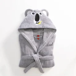 Badjas voor kinderen, personaliseerbaar, koala met kap