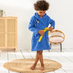 Badjas voor kinderen Pin-pon met kap, katoenen badstof - 340g/m2