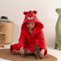Badjas voor kinderen, tijger, katoenen badstof - 340 g/m2
