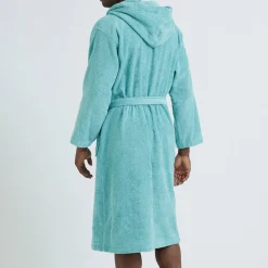 Badjas voor volwassenen, unisex, lusjesbadstof, personaliseerbaar