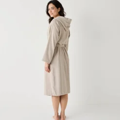 Badjas voor volwassenen, unisex, kraag met 'snel droog' kap