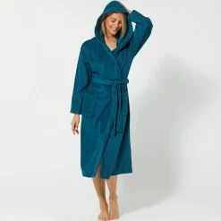 Badjas voor volwassenen, unisex, kraag met 'snel droog' kap