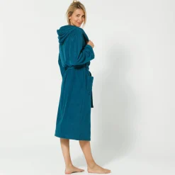 Badjas voor volwassenen, unisex, kraag met 'snel droog' kap