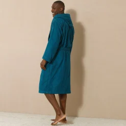 Badjas voor volwassenen, unisex, kraag met 'snel droog' kap
