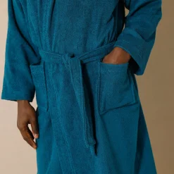 Badjas voor volwassenen, unisex, kraag met 'snel droog' kap