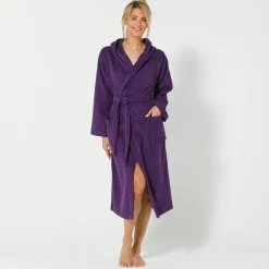 Badjas voor volwassenen, unisex, kraag met 'snel droog' kap