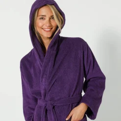 Badjas voor volwassenen, unisex, kraag met 'snel droog' kap