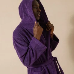 Badjas voor volwassenen, unisex, kraag met 'snel droog' kap