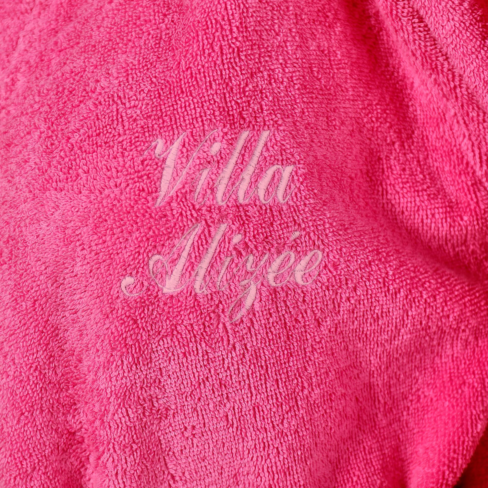 Badjas voor volwassenen, unisex, lusjesbadstof, personaliseerbaar