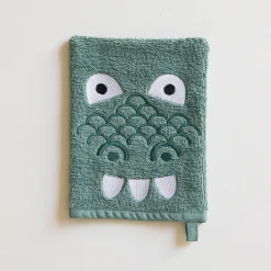 Badstofcollectie voor kinderen, geborduurd dinosaurusmotief, katoen - 380 g/m2