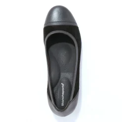 Ballerina's met sleehak en rekbare pasjes