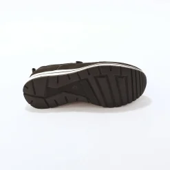 Baskets compensées zippées et lacées