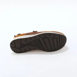 Baskets compensées zippées et lacées