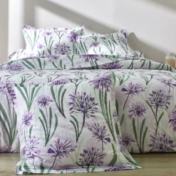 Bedlinnen Agapanthe in katoen, met bloemenprint
