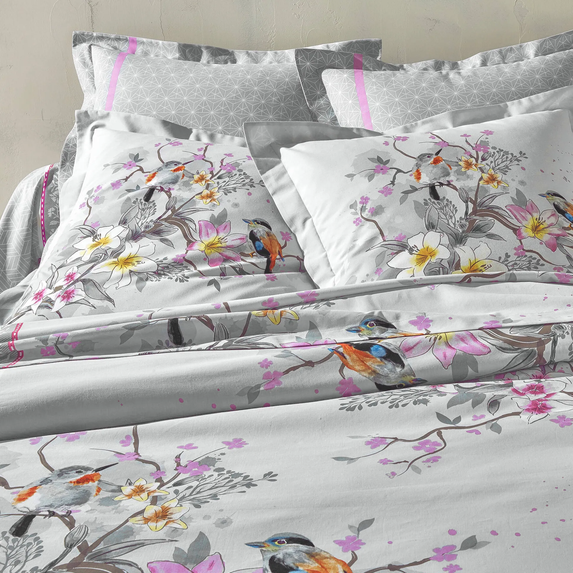 Bedlinnen Birdy in katoen met vogelprint