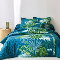 Bedlinnen Cayenne, in katoen met palmboomprint