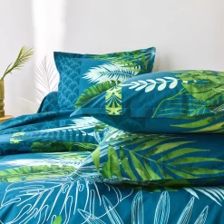 Bedlinnen Cayenne, in katoen met palmboomprint
