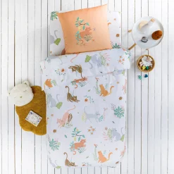 Bedlinnen Chafou met kattenprint - katoen