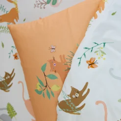 Bedlinnen Chafou met kattenprint - katoen