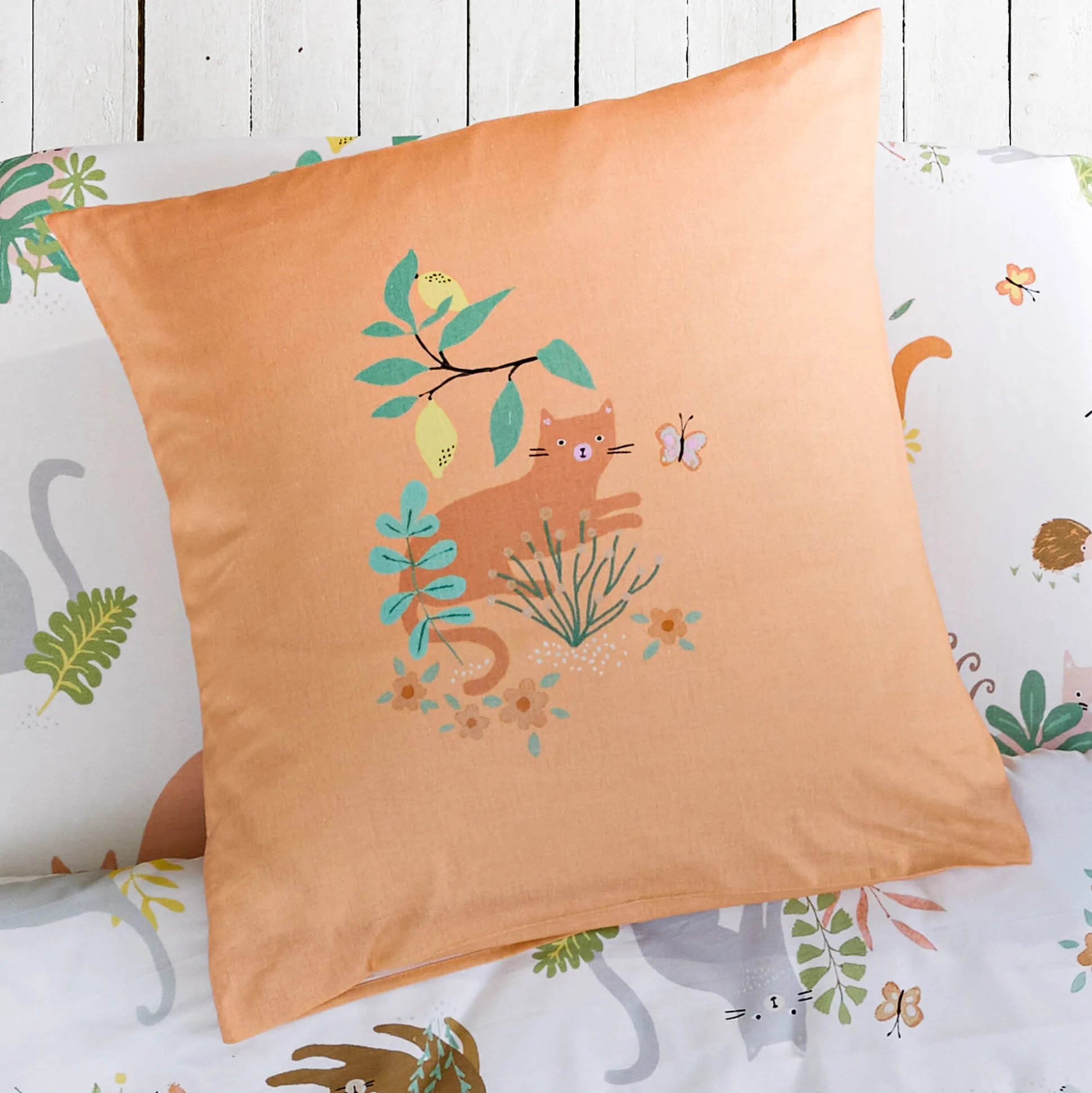 Bedlinnen Chafou met kattenprint - katoen