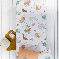Bedlinnen Chafou met kattenprint - katoen