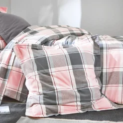 Bedlinnen in flanel Scott, ingeweven motieven