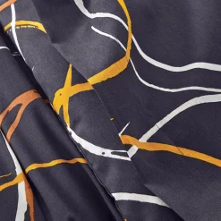Bedlinnen in polyester-katoen Noémie met cirkelprint