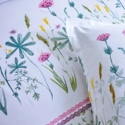 Bedlinnen Julie in katoen met plantenprint