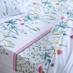 Bedlinnen Julie in katoen met plantenprint