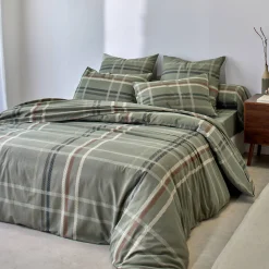 Bedlinnen Karl met ruitprint, in flanel